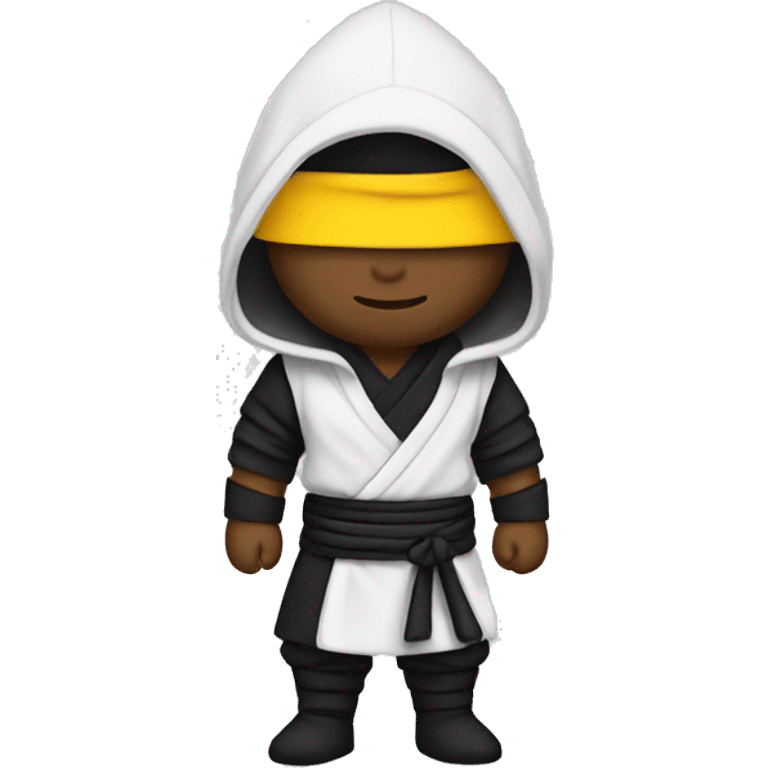 Ninja blanco con ropa negra emoji