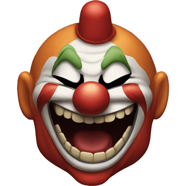 scary clown laughing emoji