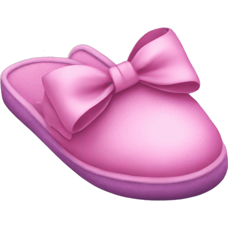 A slipper with a bow on it emoji