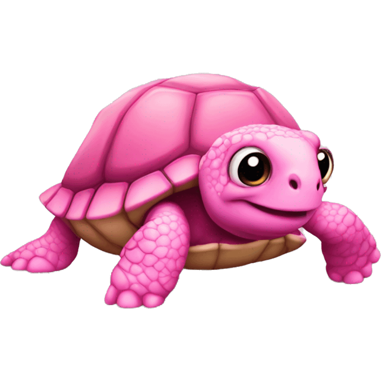 Pink turtle emoji