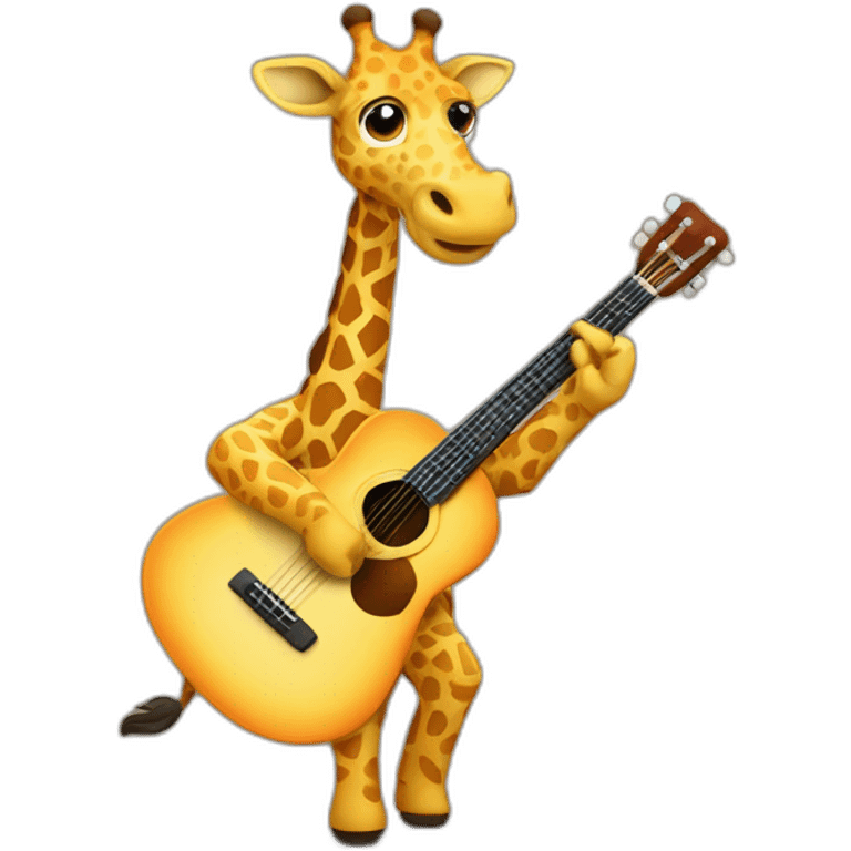 Giraffe playing guitar emoji