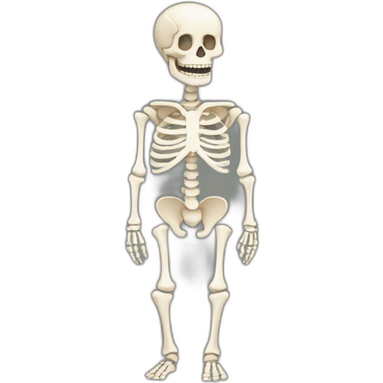  A full body skeleton  emoji