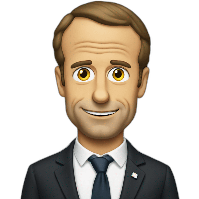 emmanuel macron as simpson emoji