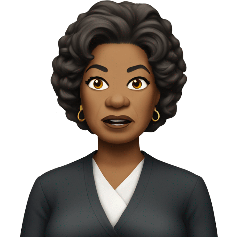 oprah winfrey with angry face emoji