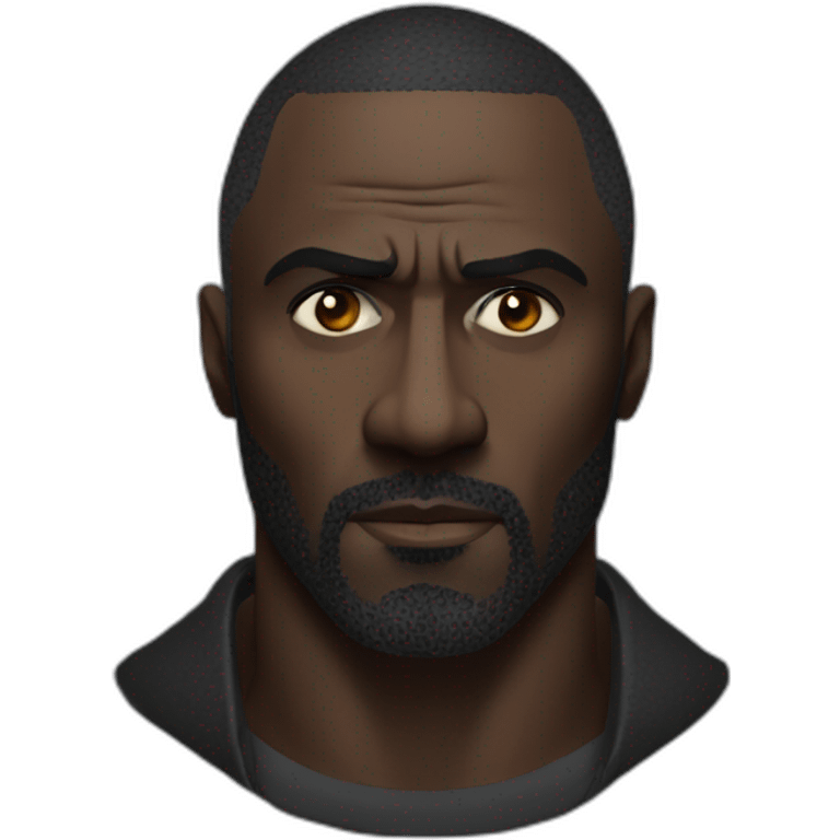 idris elba serious head and shoulders emoji