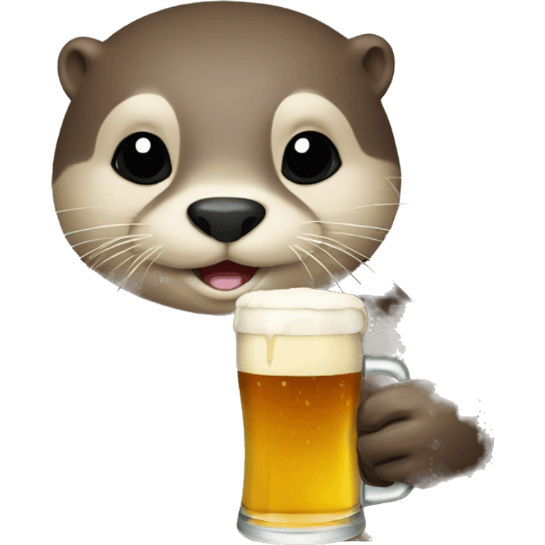 otter with beer emoji