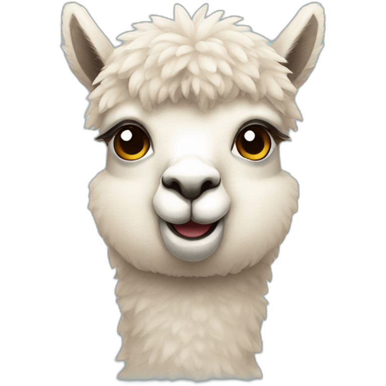 alpaca cute face emoji