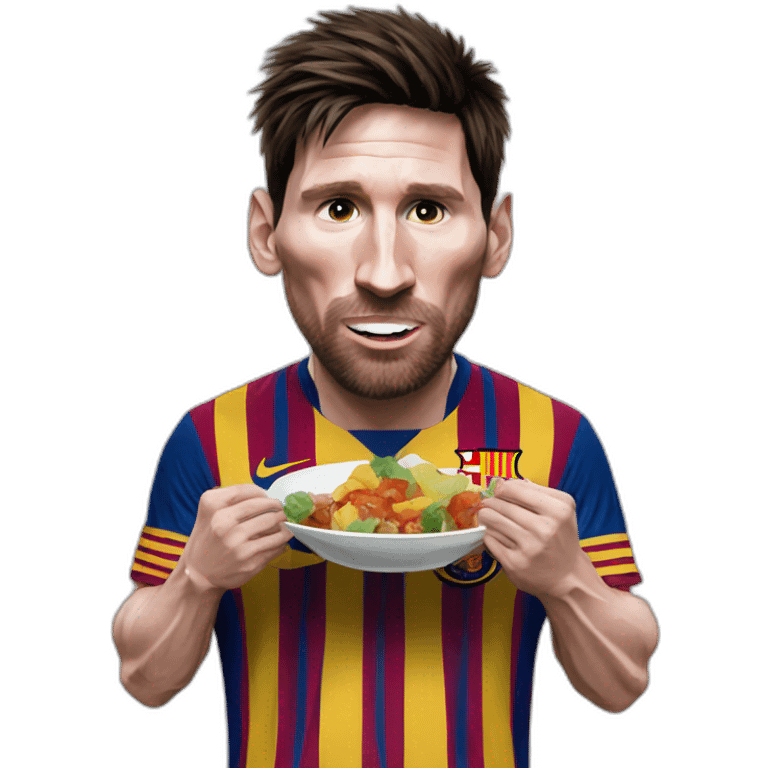 messi eating emoji