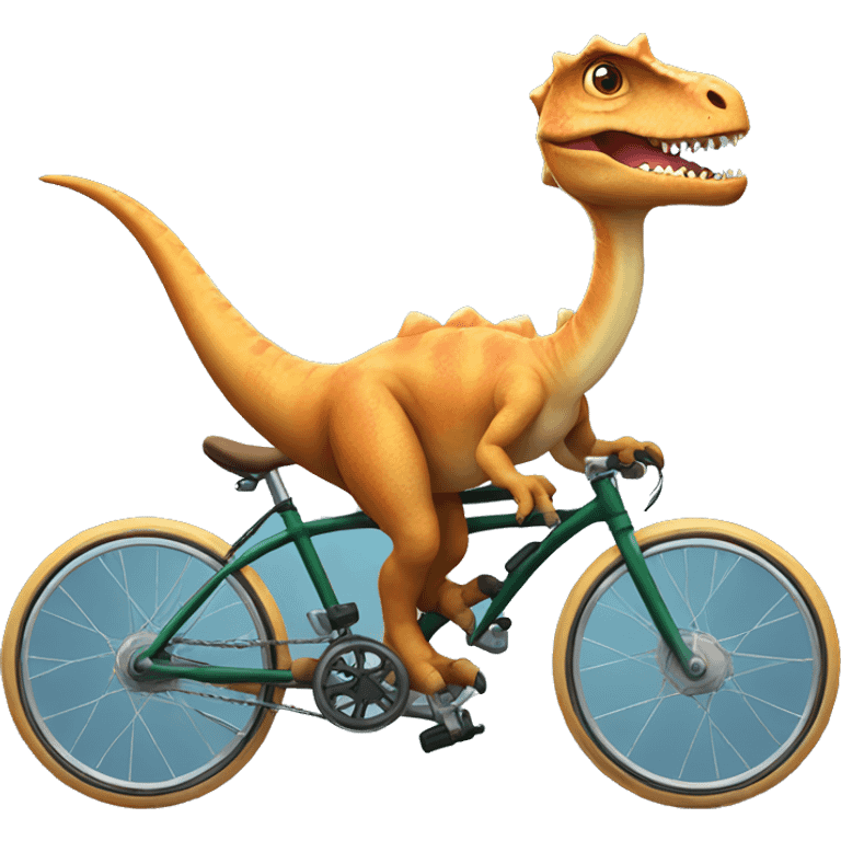 Dinosaur on a bike emoji