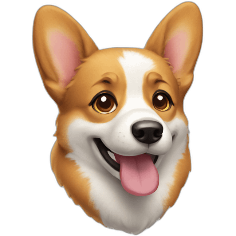 Happy corgi emoji