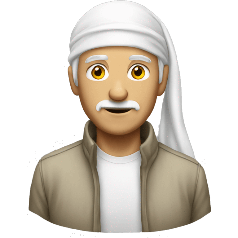 Old white man wearing a durag emoji