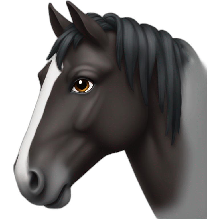 mr horse dark hair emoji