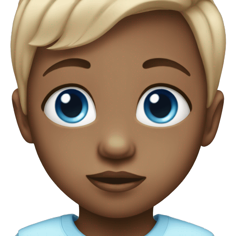 a black baby with blue eyes  emoji