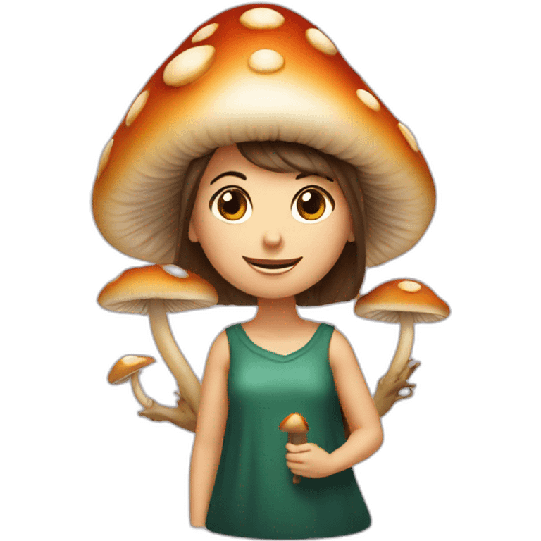 Woman on a mushroom  emoji