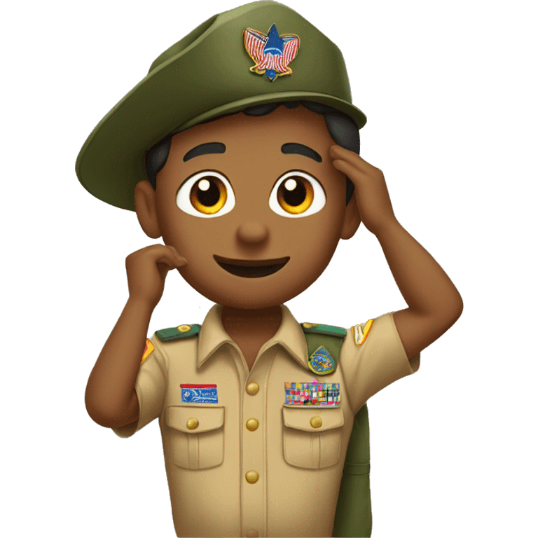 Boy Scout saluting emoji