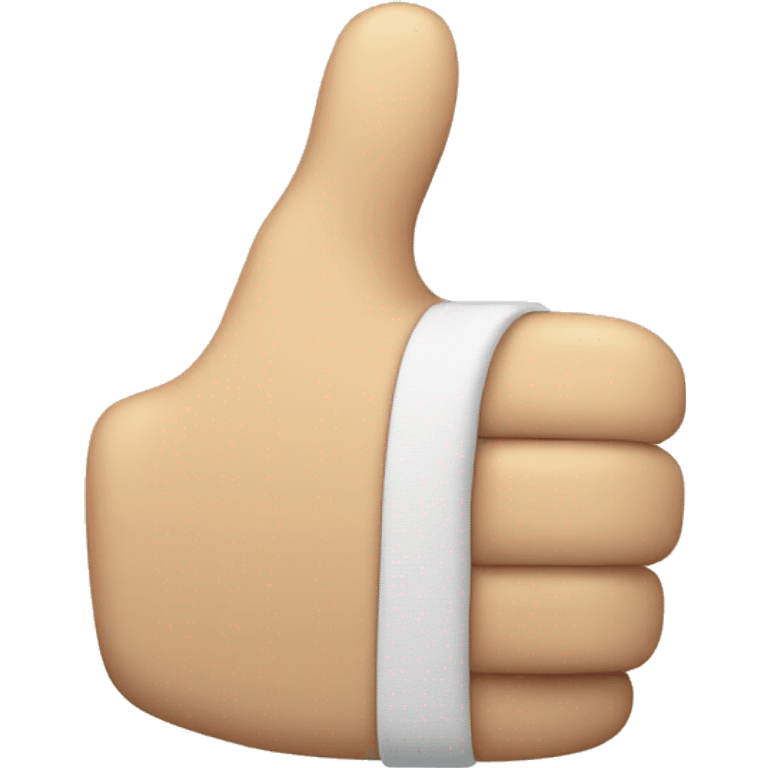 Thumbs up in a cast emoji