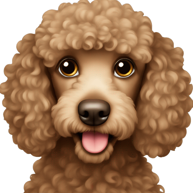 A brown poodle emoji