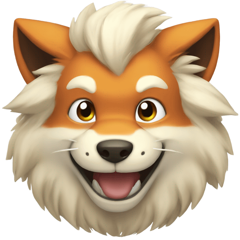 Arcanine smiling emoji