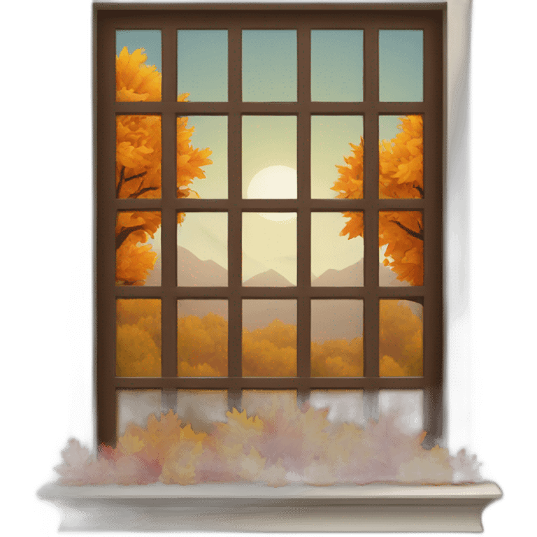 autumn window emoji