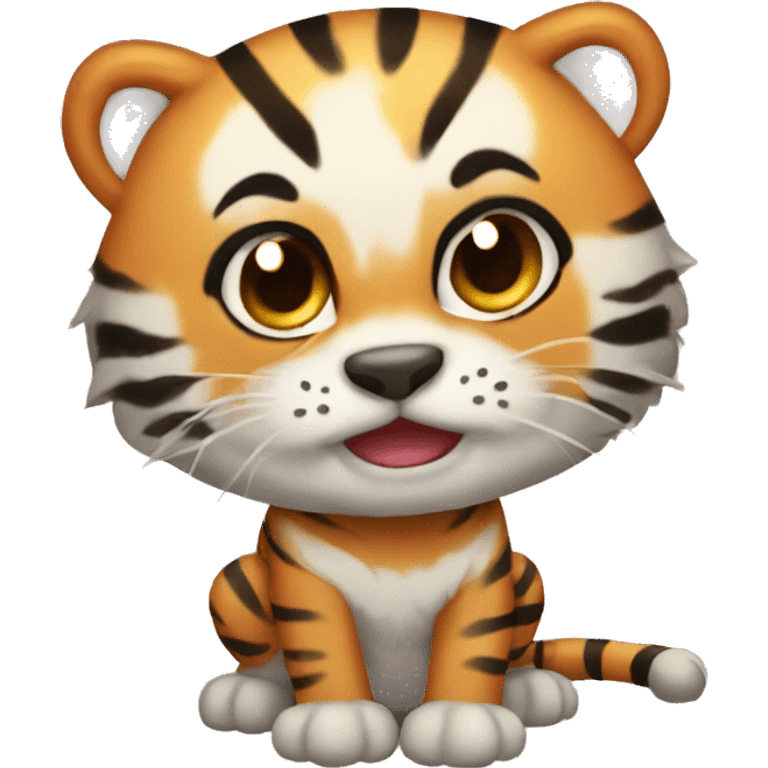 chibi tiger like emoji