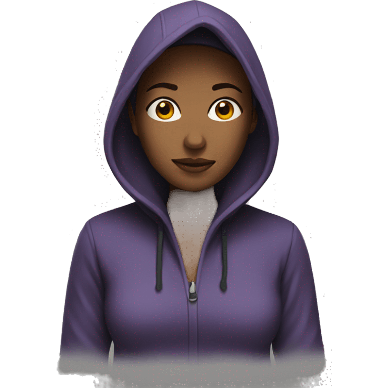 woman with hood  emoji