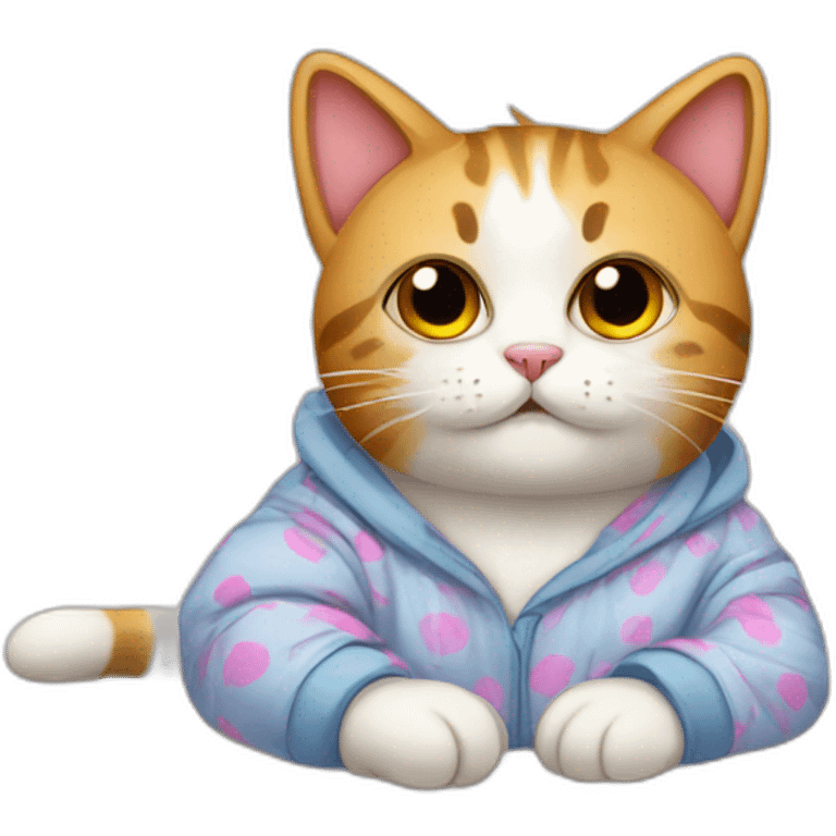 cat in pijama emoji