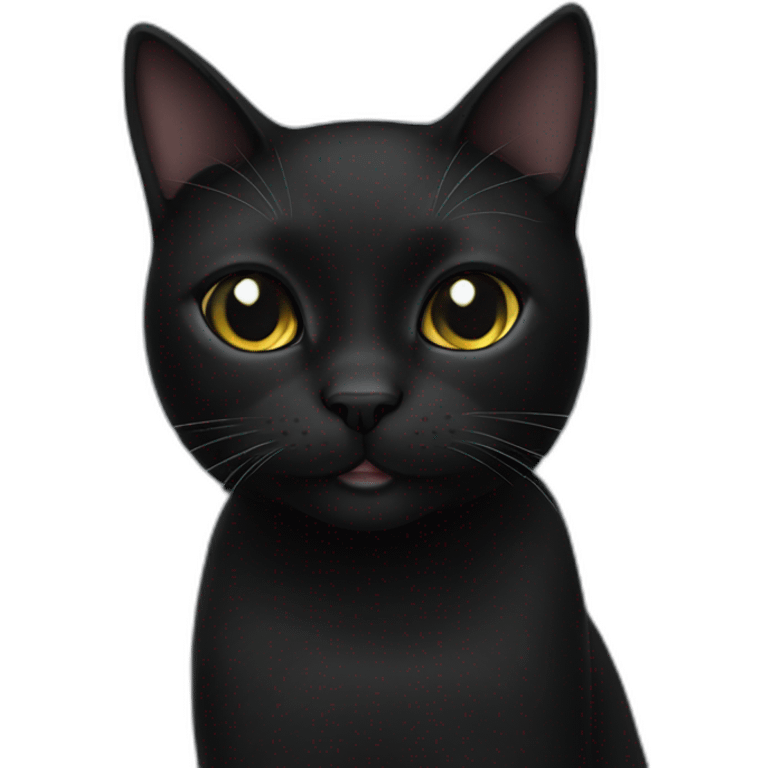 black cat her name is Sal emoji