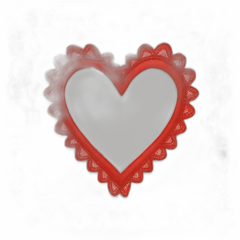 Red lace heart frame  emoji