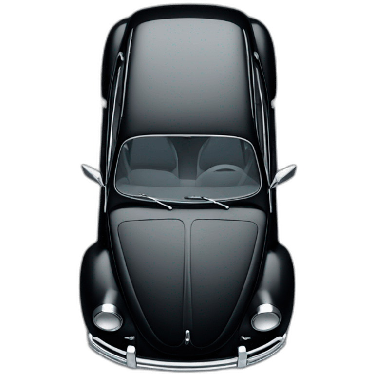 black vw beetle from above emoji