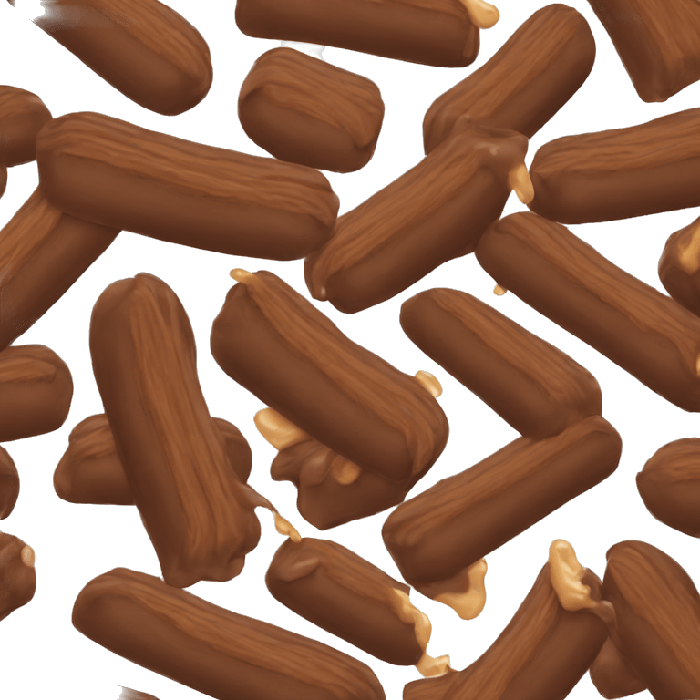 Chocolate dipped churro tip emoji