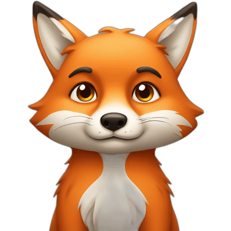 A very sad fox emoji