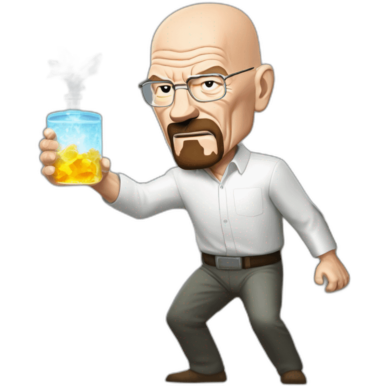 Walter white charging up a kamehameha emoji