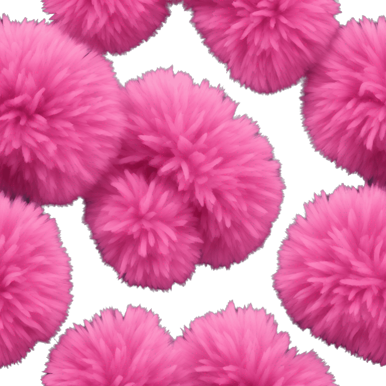 Realistic pink varsity spirit pom poms isolated. emoji