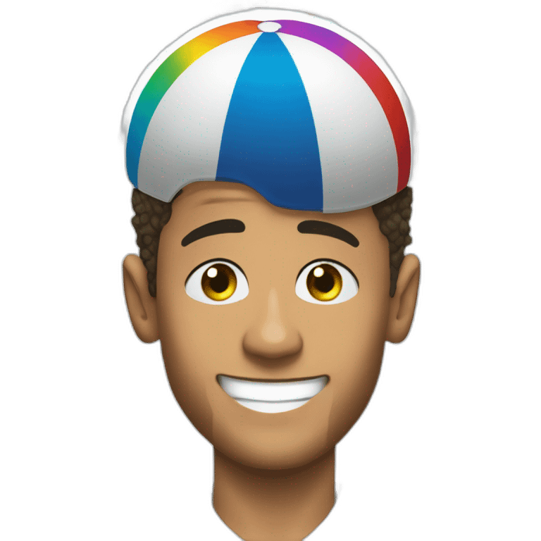 Neymar faisant un arc en ciel avec un ballon emoji