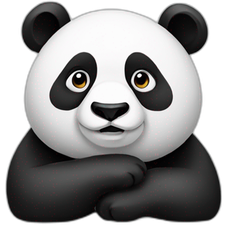 panda thinking emoji