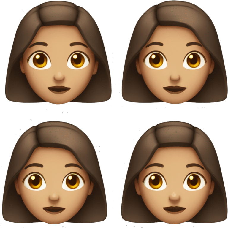 Brown hair girl emoji