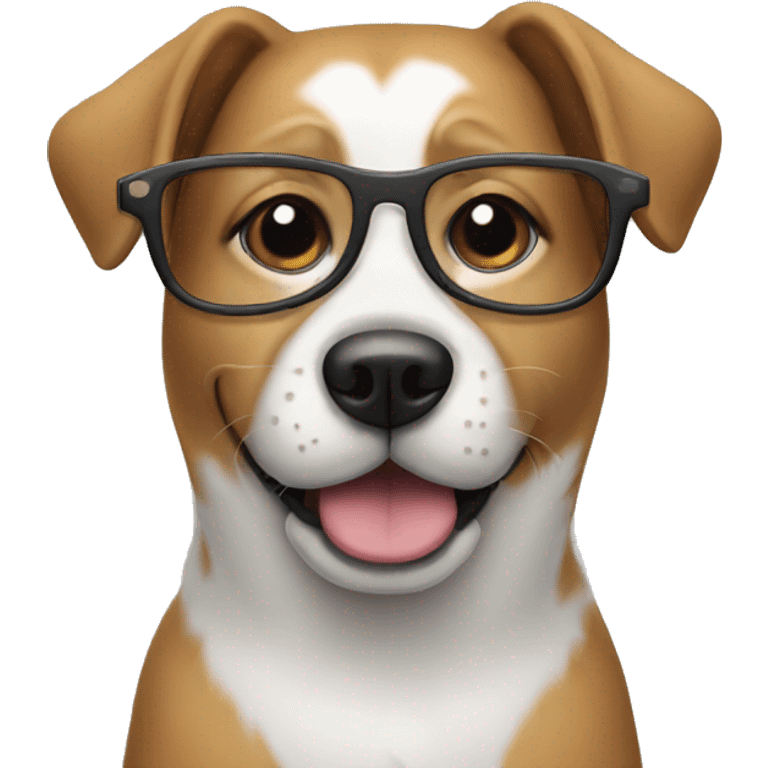 Dog with glasses emoji