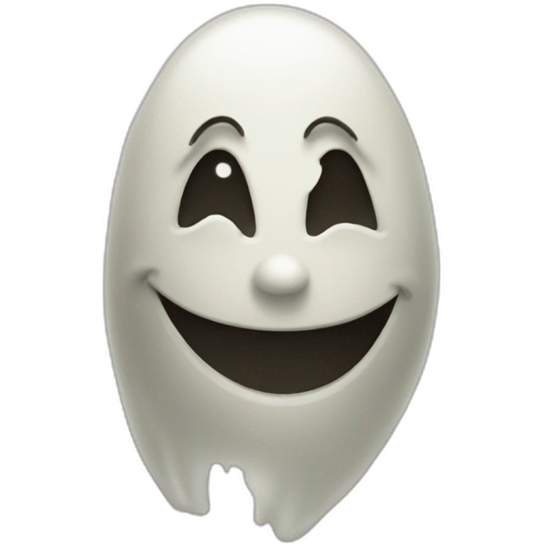 good ghost smiling traditional emoji