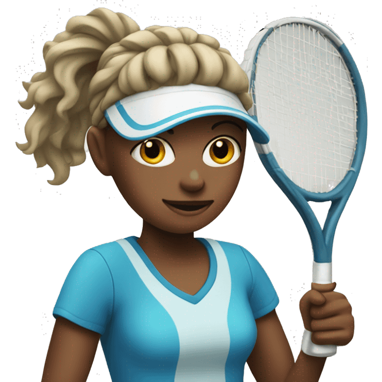 Girl playing tennis  emoji