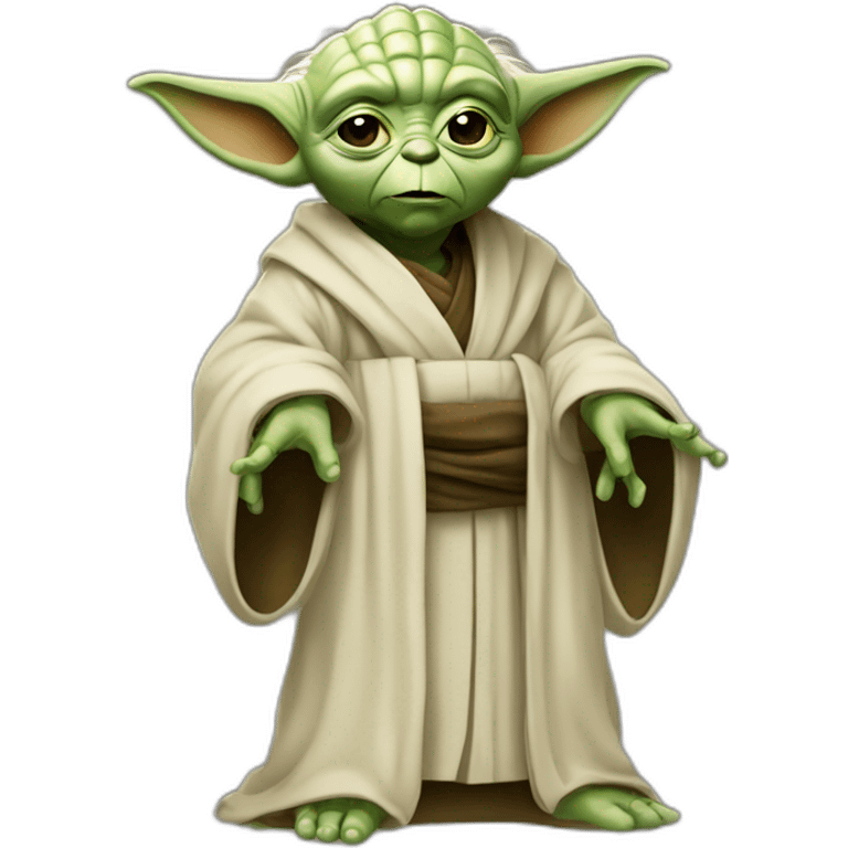 Yoda qui tien un god emoji