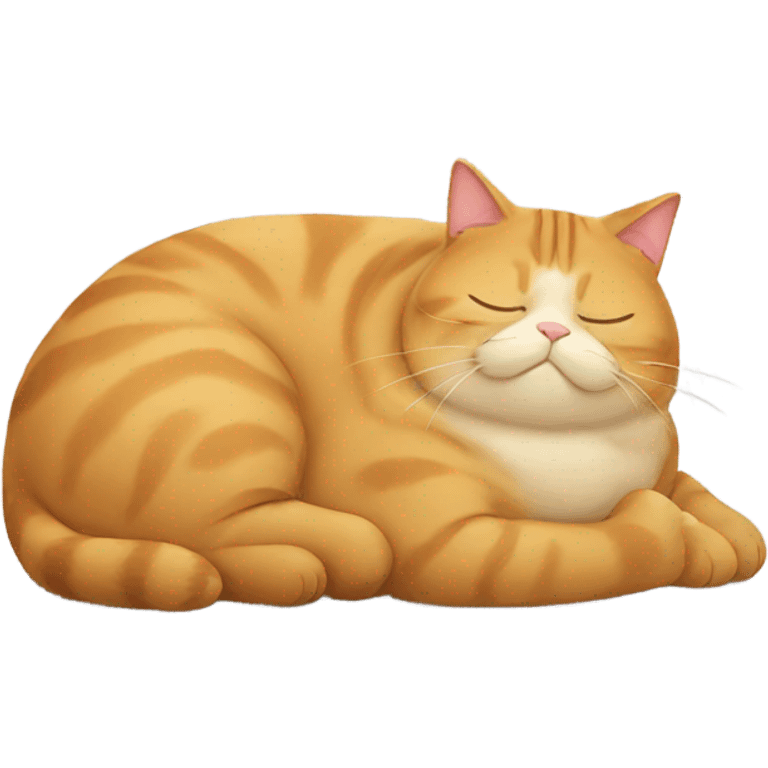 Fat cat sleeping emoji