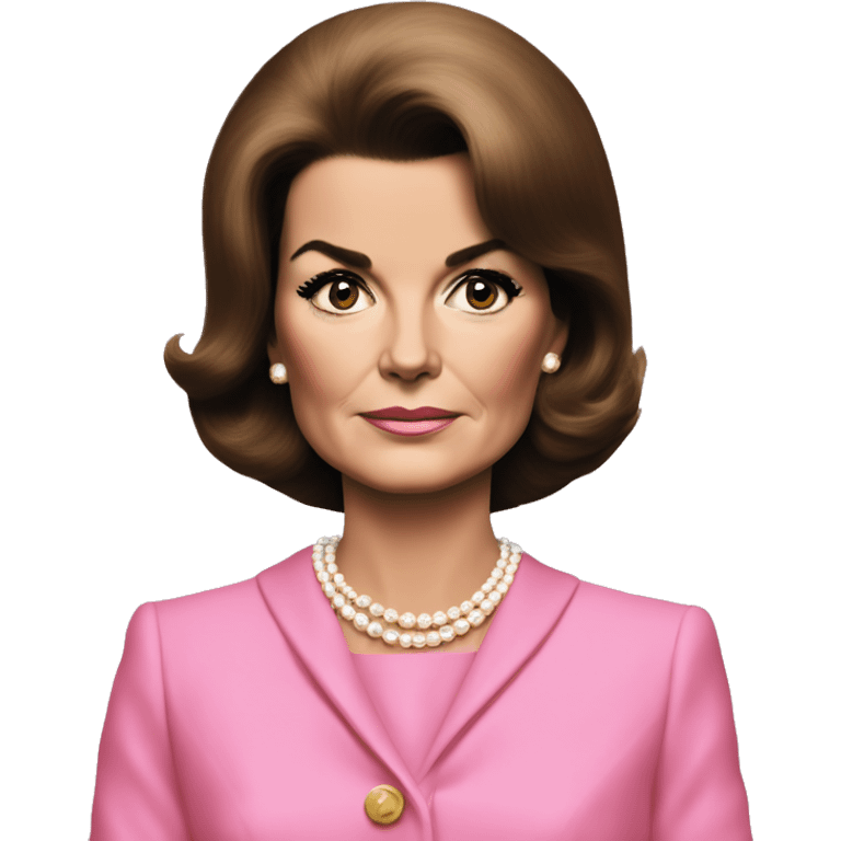 Jackie Kennedy day of assasination in pink suit emoji