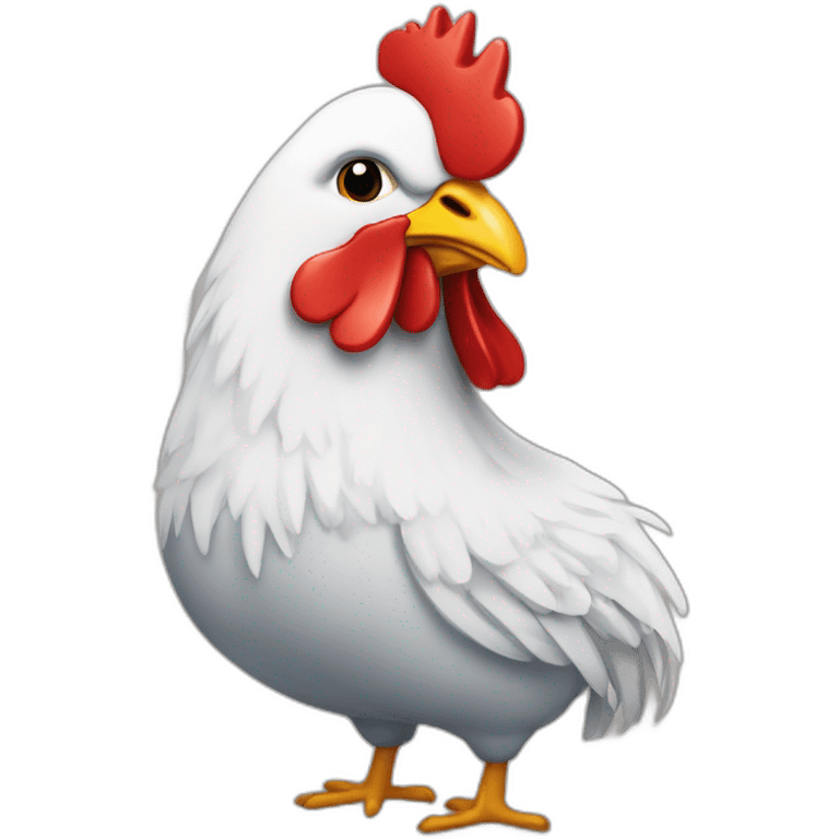 Un gallo con il pigiama emoji