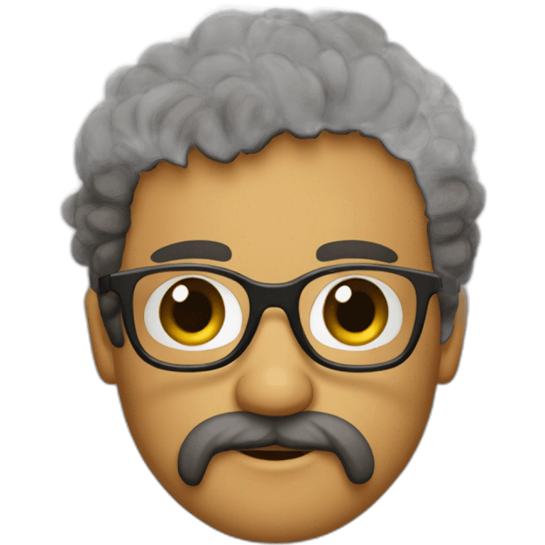 Adulto de poco pelo barba y gafas emoji