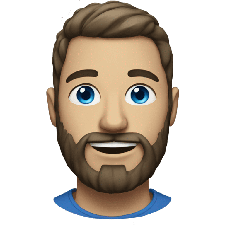 portrait of a male with beard with blue eyes  emoji