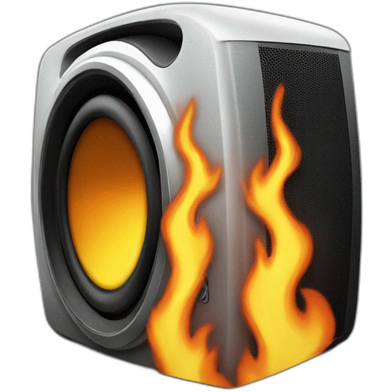  large speaker on fire emoji