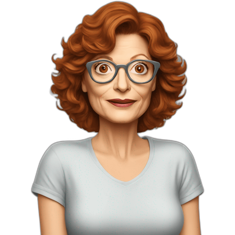 actor susan sarandon cartoon wearing tee  emoji