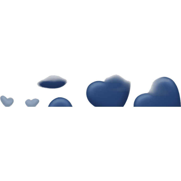 Navy blue matte heart emoji