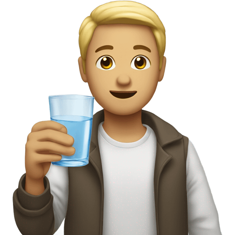 Someone offers a glass of water emoji