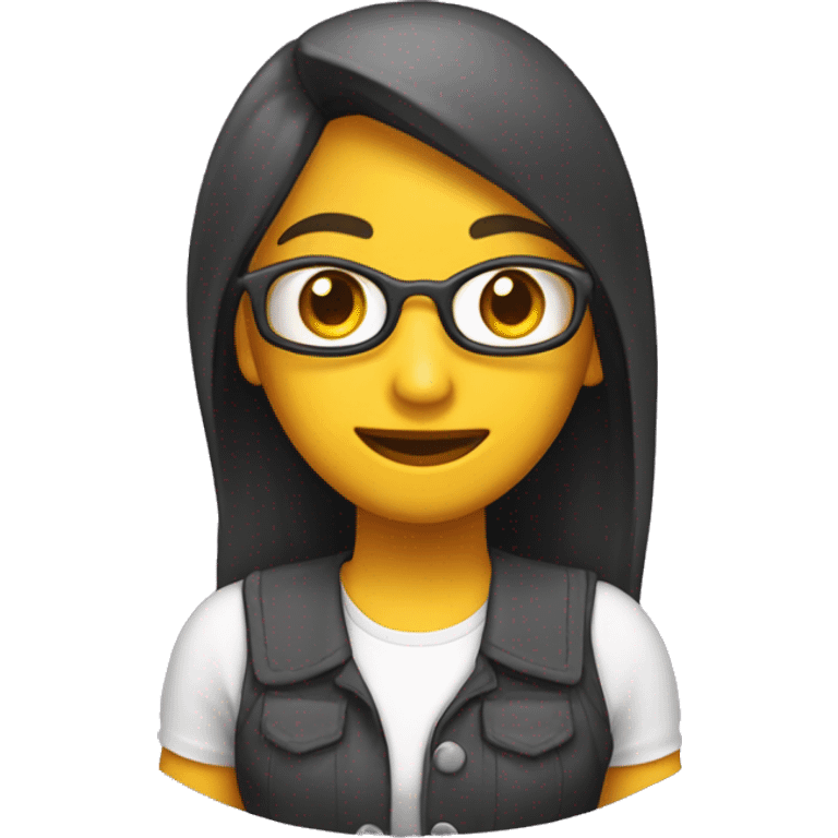 chica guapa de pefil con nariz respingad emoji